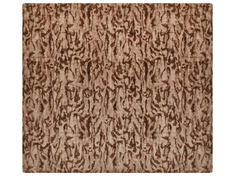 Koc Bakira Sztuczne futro 200 x 220 cm Brązowy 1 szt.