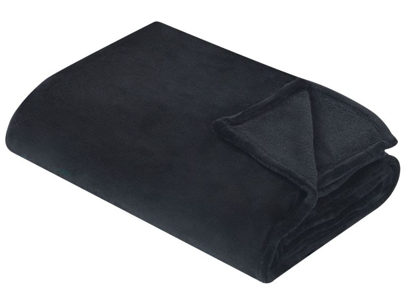 Koc Bayburt 200 x 220 cm Czarny 1 szt.