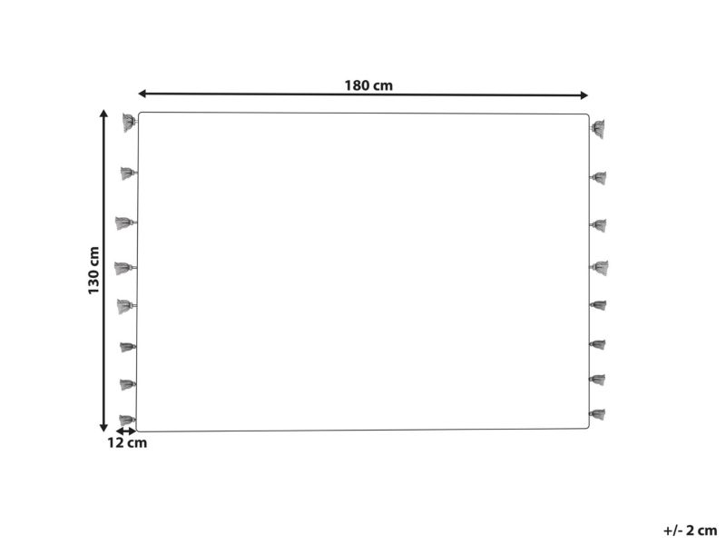 Koc Bhind Bawełna 130 x 180 cm Beżowy 1 szt.