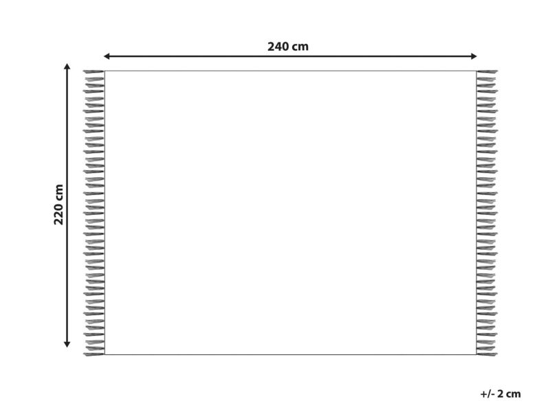 Koc Chack Bawełna 220 x 240 cm Beżowy 1 szt.