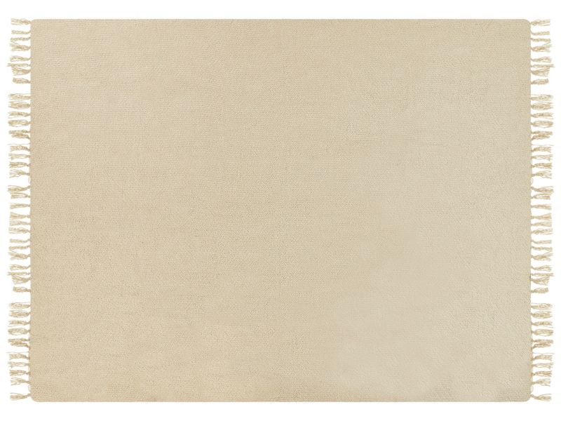 Koc Chaohani Tkanina 150 x 200 cm Beżowy 1 szt.