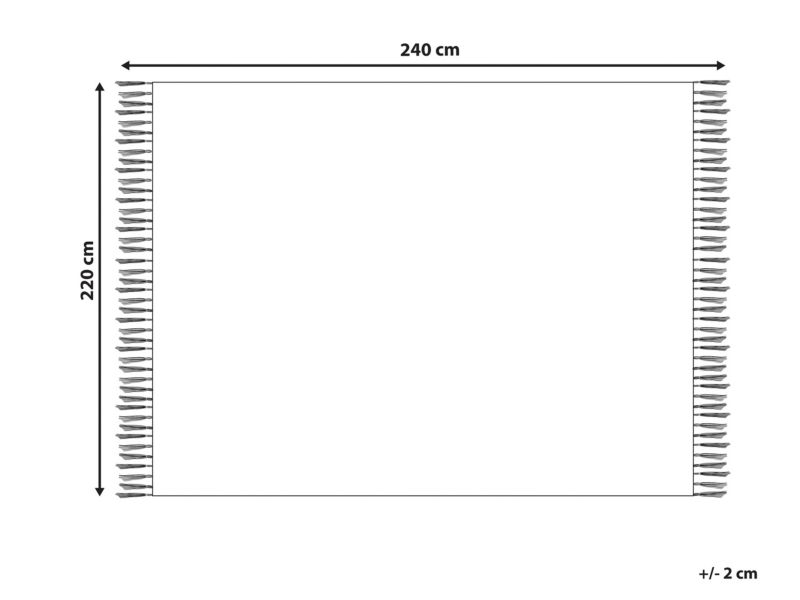 Koc Chaohani Tkanina 220 x 240 cm Beżowy 1 szt.