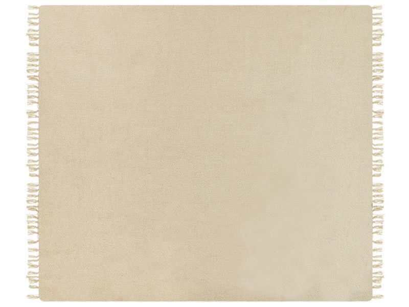 Koc Chaohani Tkanina 220 x 240 cm Beżowy 1 szt.