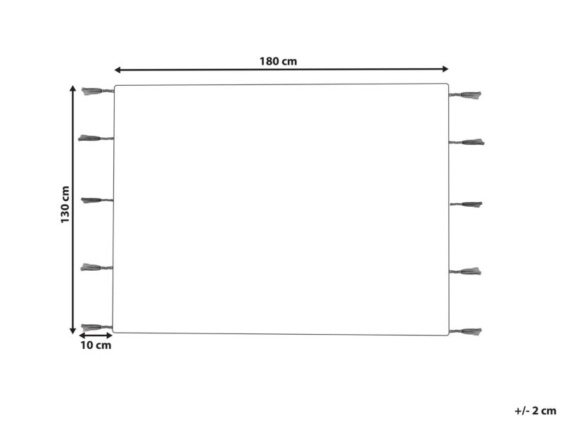 Koc Deoghar Bawełna 130 x 180 cm Beżowy 1 szt.