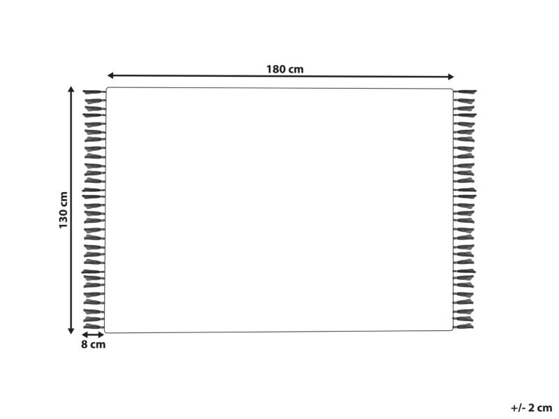 Koc Fatehpur Bawełna 130 x 180 cm Beżowy 1 szt.