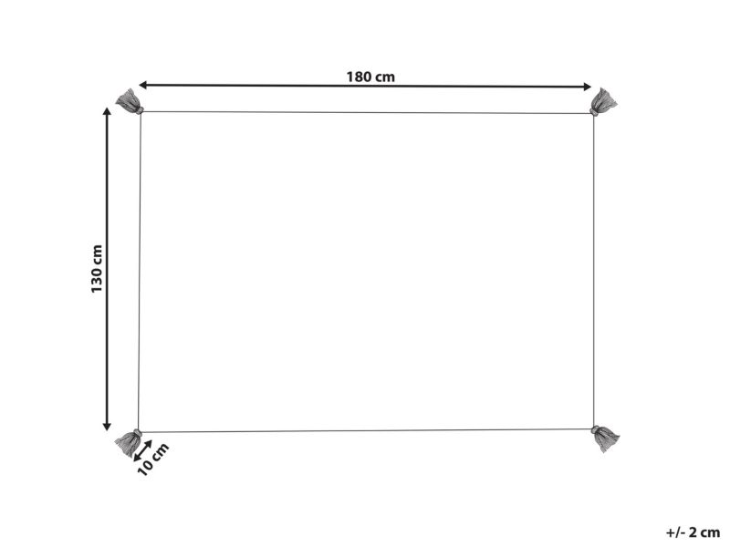 Koc Guna Bawełna 130 x 180 cm Beżowy 1 szt.