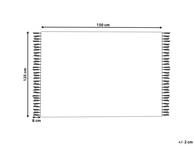 Koc Khari Bawełna 125 x 150 cm Błękitny 1 szt.