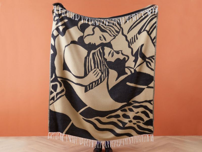 Koc Kudiya 130 x 170 cm Beżowy 1 szt.