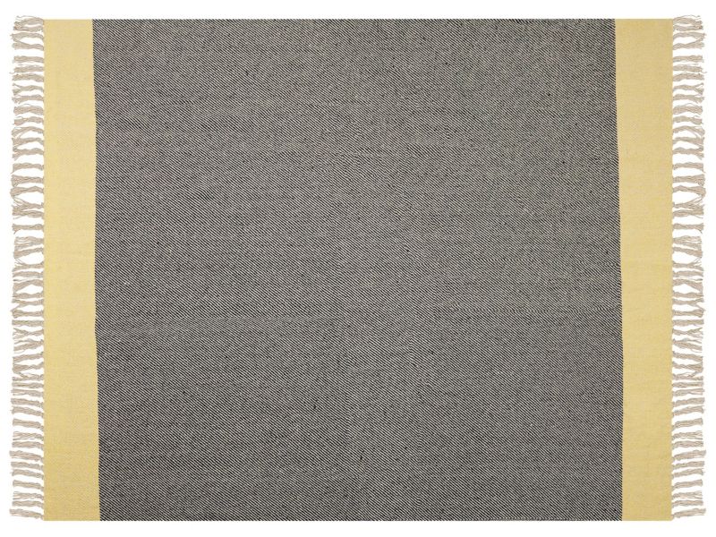 Koc Lapu Bawełna 125 x 150 cm Musztardowy 1 szt.