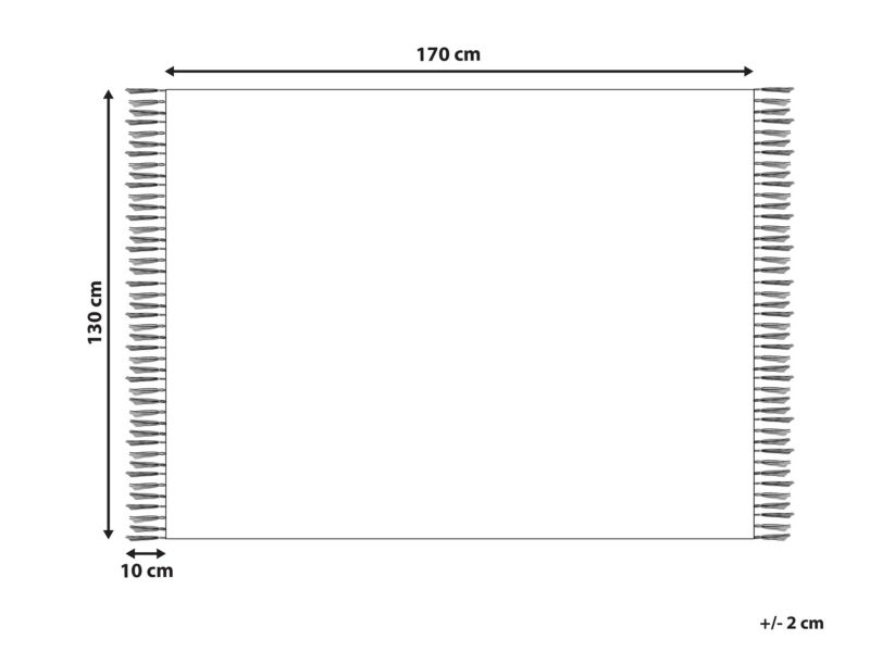 Koc Magar Tkanina 130 x 170 cm Beżowy 1 szt.