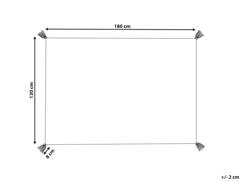 Koc Morbi Bawełna 130 x 180 cm Beżowy 1 szt.