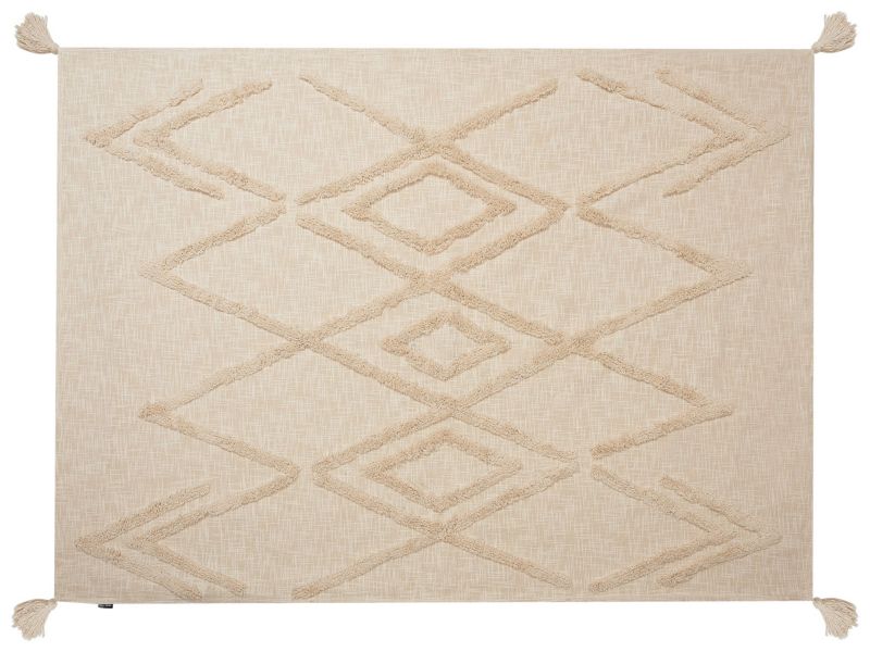 Koc Morbi Bawełna 130 x 180 cm Beżowy 1 szt.