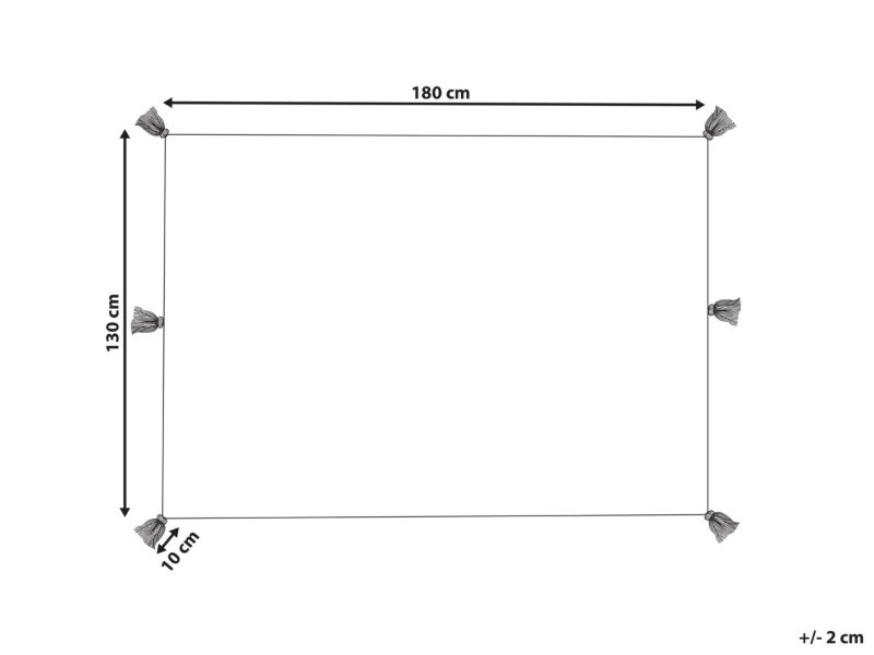 Koc Munger Bawełna 130 x 180 cm Beżowy 1 szt.