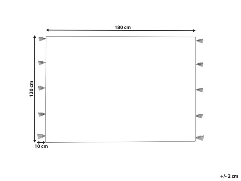 Koc Nandyal Bawełna 130 x 180 cm Beżowy 1 szt.