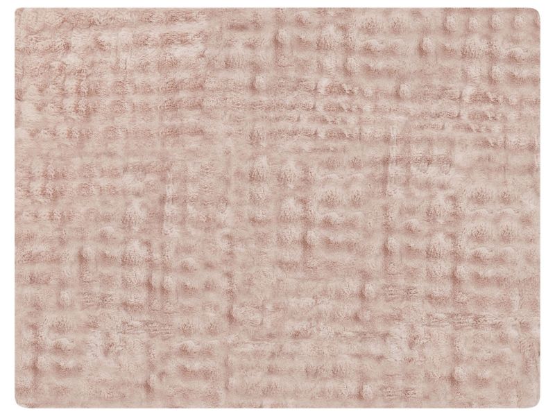 Koc Salka Sztuczne futro 150 x 200 cm Pastelowy róż 1 szt.