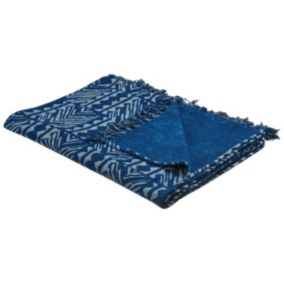 Koc Shivpuri Bawełna 130 x 180 cm Niebieski 1 szt.