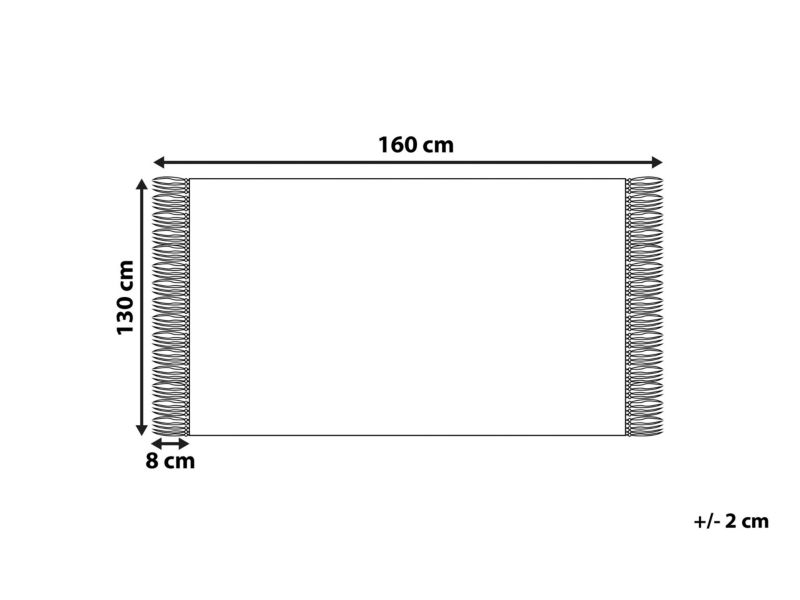 Koc Tangier Bawełna 130 x 160 cm Czarny 1 szt.