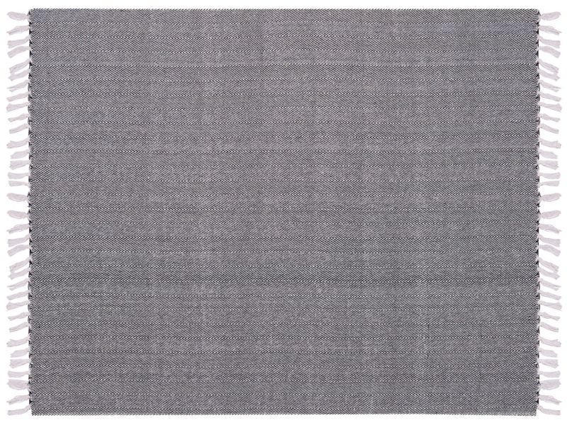 Koc Tangier Bawełna 130 x 160 cm Czarny 1 szt.