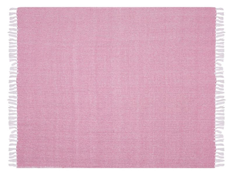 Koc Tangier Bawełna 130 x 160 cm Różowy 1 szt.
