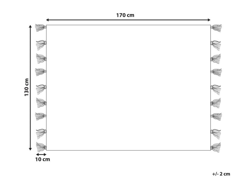 Koc Thumki Tkanina 130 x 170 cm Beżowy 1 szt.