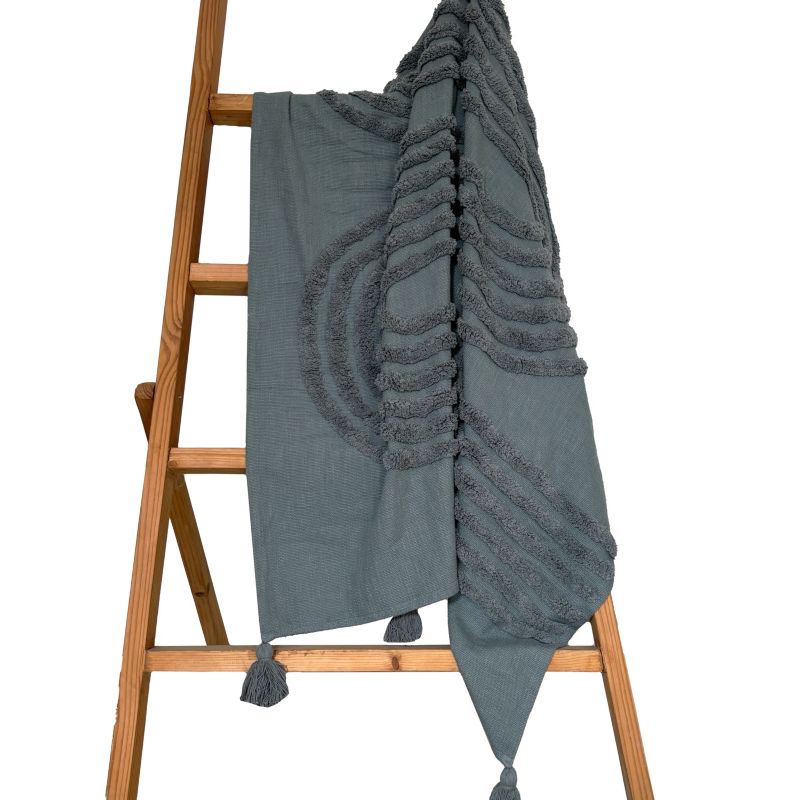 Koc tkany 130 x 170 cm niebieski