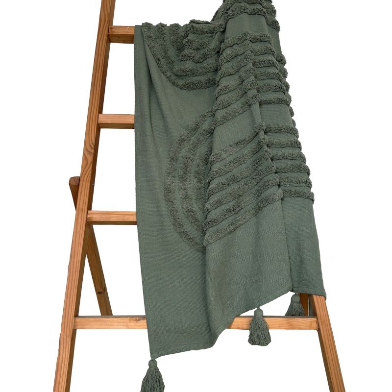 Koc tkany 130 x 170 cm zielony