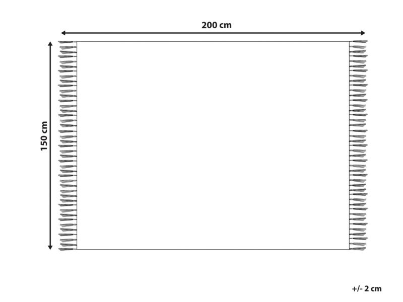 Koc Vella Bawełna 150 x 200 cm Beżowoszary 1 szt.