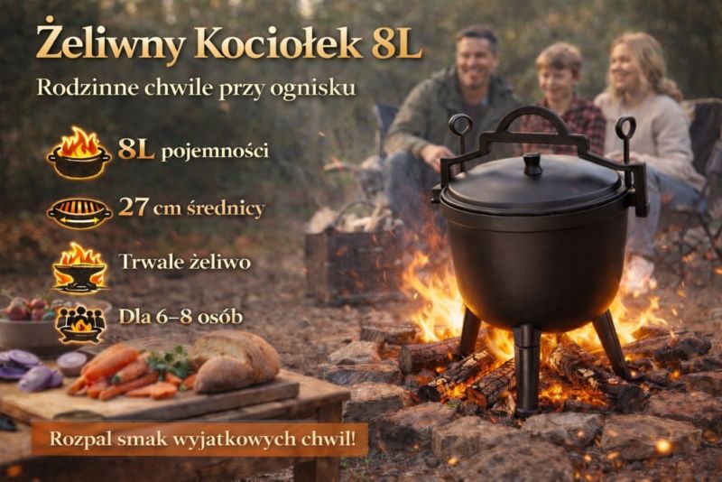 Kociołek żeliwny Nordflam FI 27 cm (8L) 1 szt.