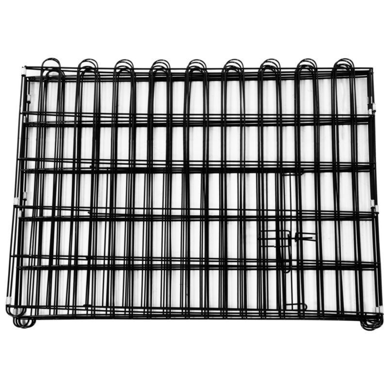 Kojec dla zwierząt metalowy Springos wybieg dla szczeniaków klatka dla psa 165x85 cm czarna 1 szt.
