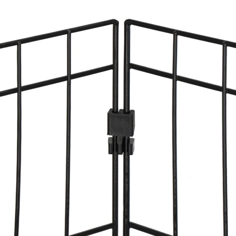 Kojec dla zwierząt Springos metalowy wybieg dla szczeniaków klatka dla psa 155x76 cm czarna 1 szt.