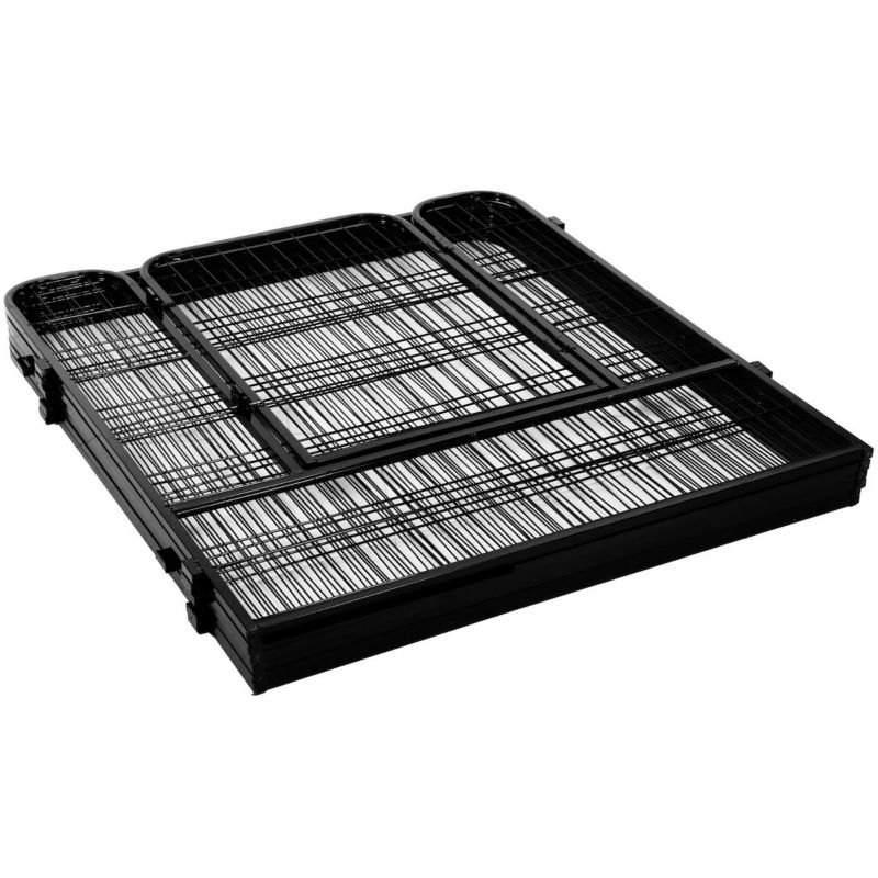 Kojec dla zwierząt Springos wybieg dla szczeniaków klatka dla psa 184x94x100 cm czarna 1 szt.