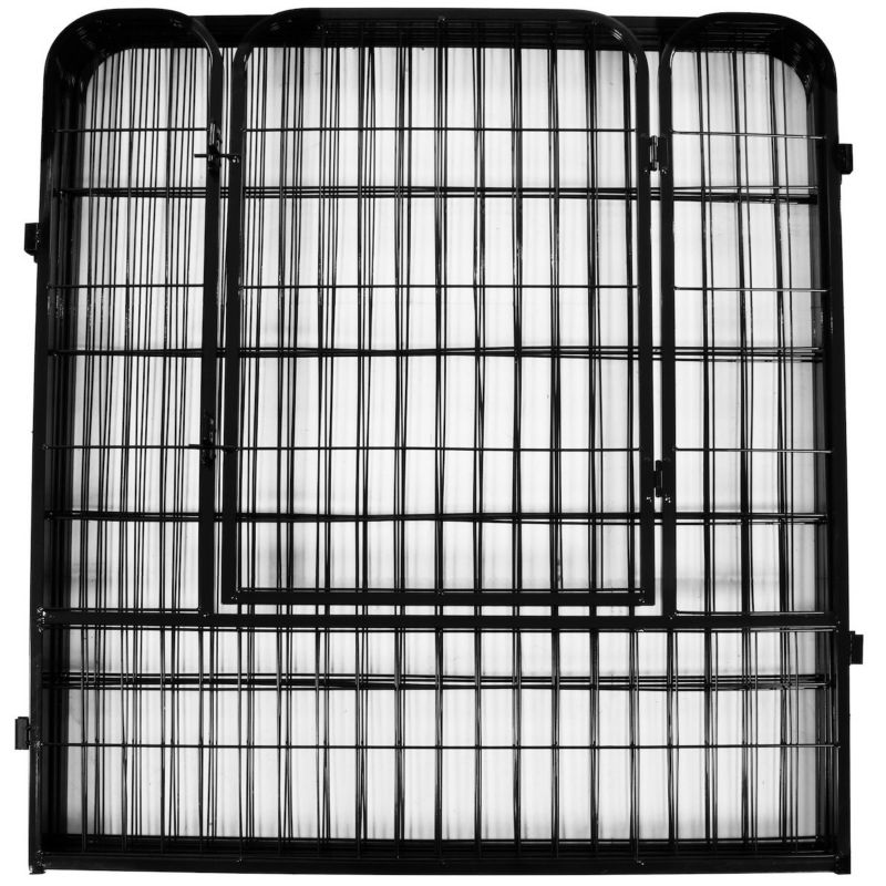 Kojec dla zwierząt Springos wybieg dla szczeniaków klatka dla psa 184x94x100 cm czarna 1 szt.