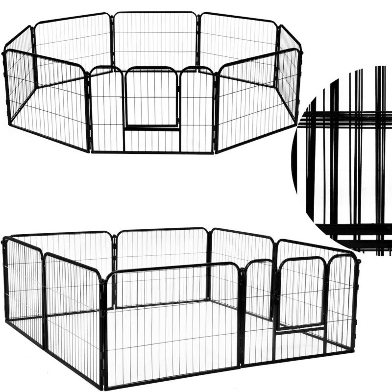 Kojec dla zwierząt Springos wybieg dla szczeniaków klatka metalowa dla psa 160 x 160 cm 1 szt.