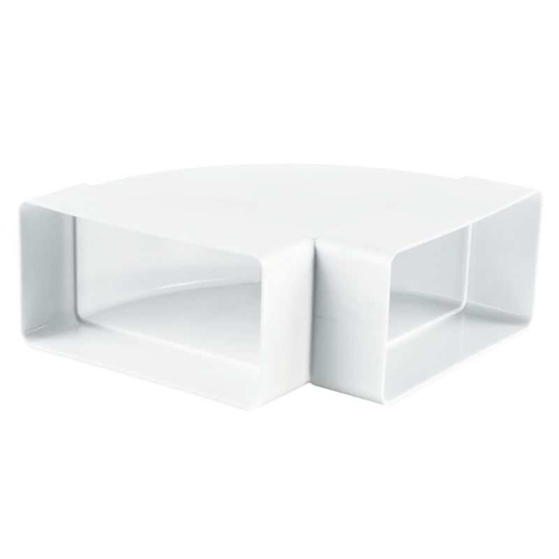 Kolanko poziome Vents 120 x 60 mm 90° białe