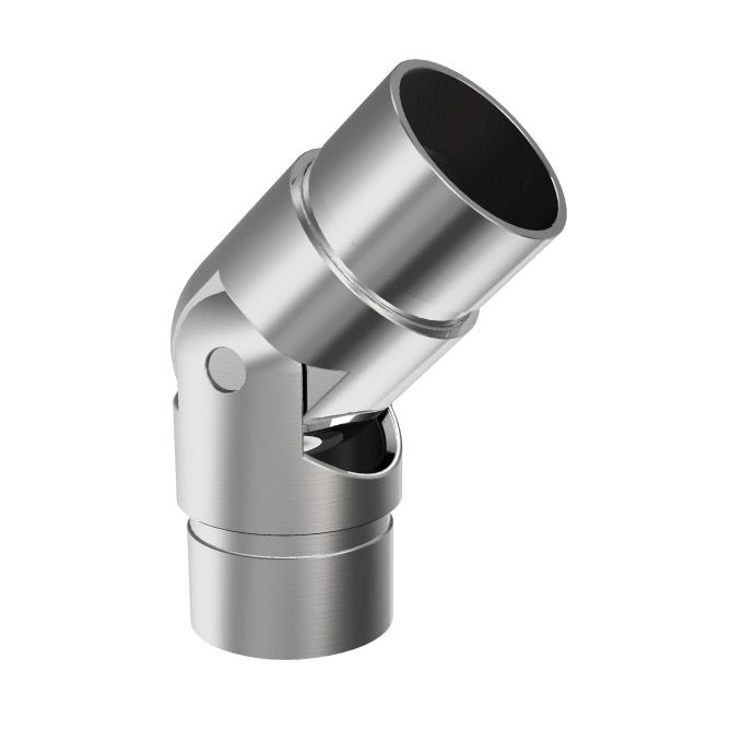 Kolanko przegubowe AVIS dla poręczy balustrady fi42,4 x 2,0 mm, AISI 304, szlifowana, 1szt.