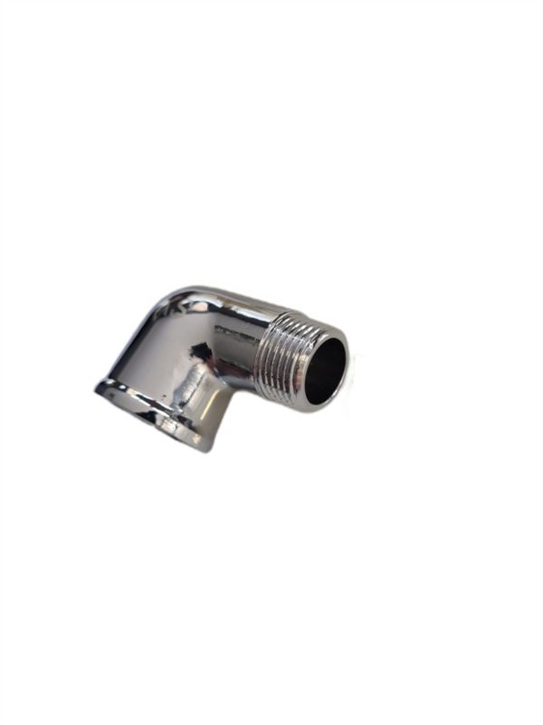 Kolanko redukcyjne gwint zewnętrzny 3/8" x 1/2" chrom