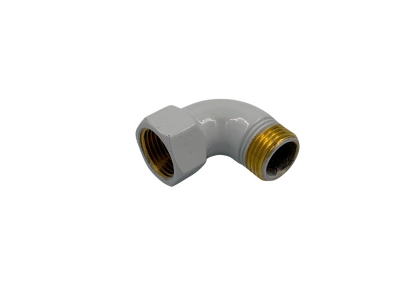 Kolano 90° GW 1/2" x GZ 1/2" białe