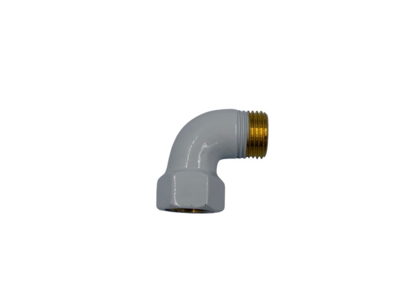 Kolano 90° GW 1/2" x GZ 1/2" białe