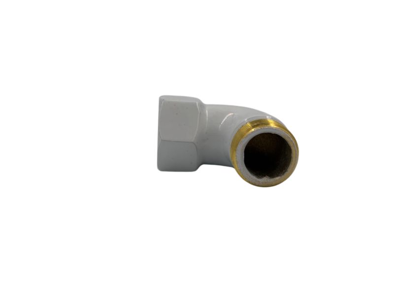 Kolano 90° GW 1/2" x GZ 1/2" białe