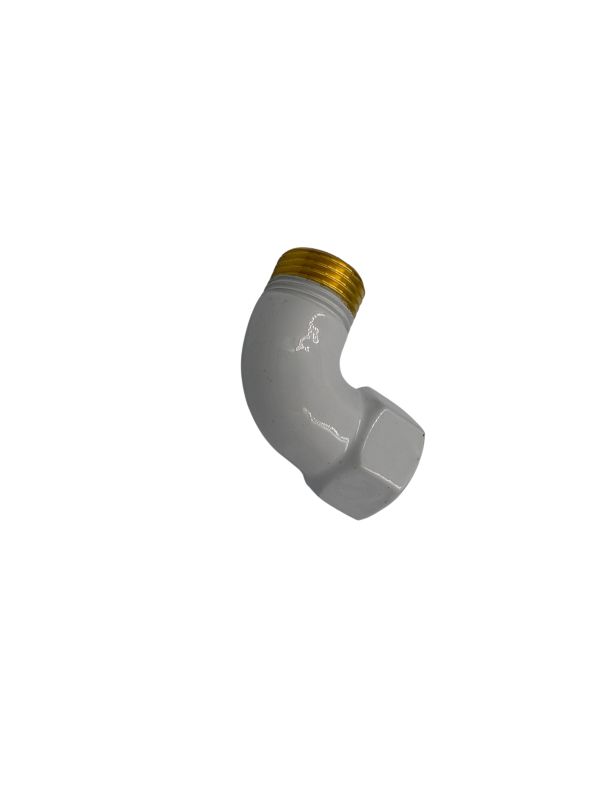 Kolano 90° GW 1/2" x GZ 1/2" białe