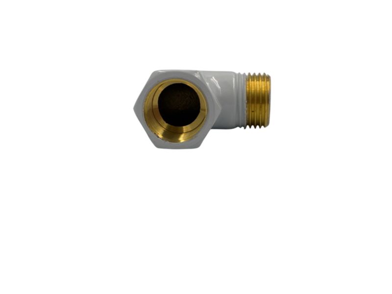 Kolano 90° GW 1/2" x GZ 1/2" białe