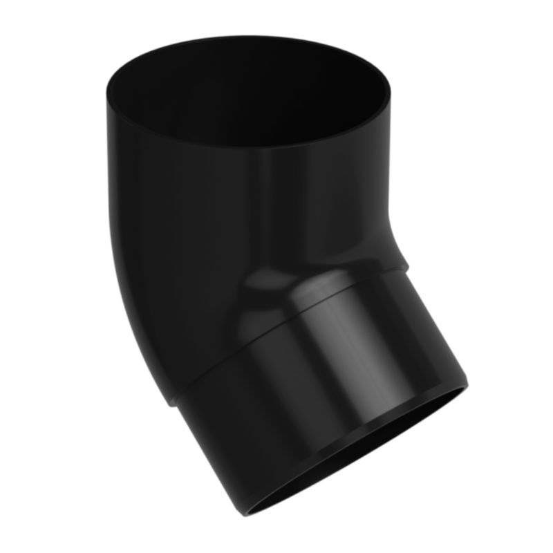 Kolano Galeco PVC 100 mm/45 stopni czarne