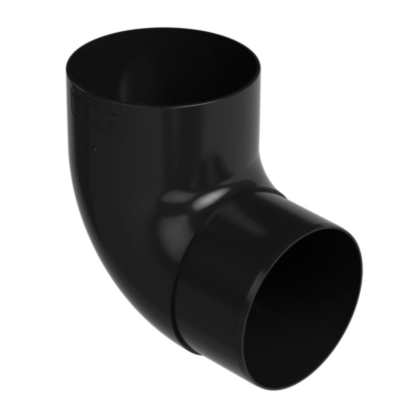 Kolano Galeco PVC 100 mm/87 stopni czarne
