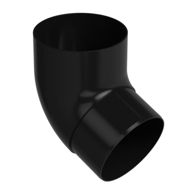 Kolano Galeco PVC 80 mm/67 stopni czarne