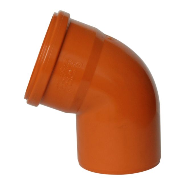 Kolano kanalizacyjne Pipelife 88° 110 mm pomarańczowe