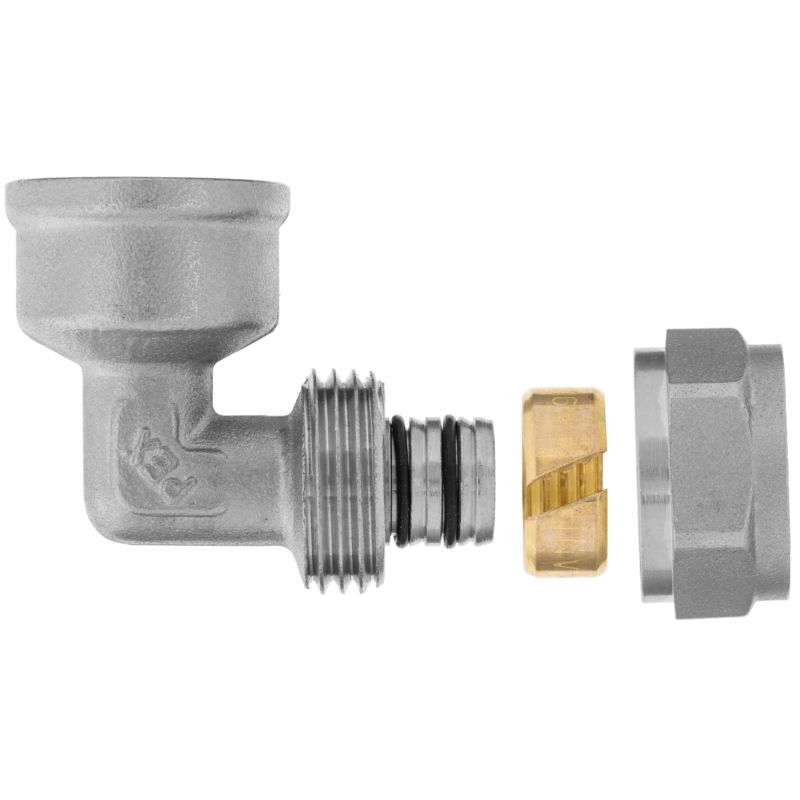 Kolano Kolanko Hydrauliczne GW 1/2"x16x2 Wkładka Aluminiowa 95C INVENA 1 szt.