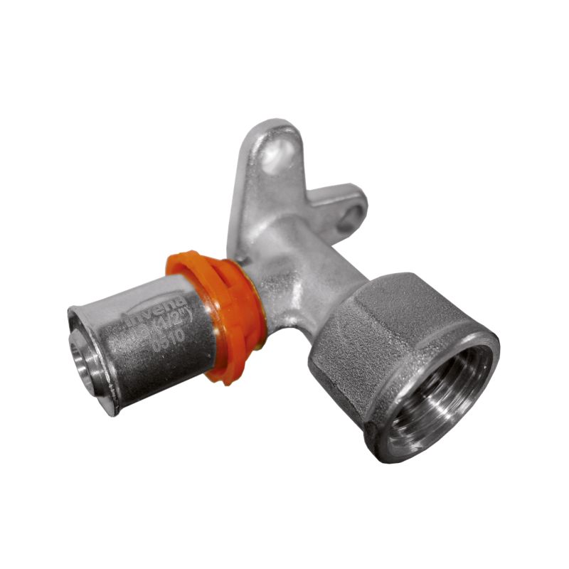 Kolano Kolanko PEX 90 stopni 1/2"x20 Zaciskowe Naścienne do Armatury INVENA Prov
