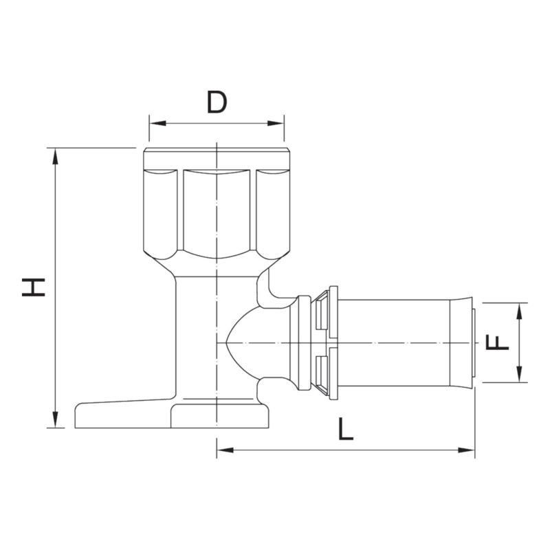 Kolano Kolanko PEX 90 stopni 1/2"x20 Zaciskowe Naścienne do Armatury INVENA Prov