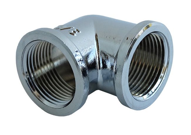 Kolano mufowe 3/8" chrom