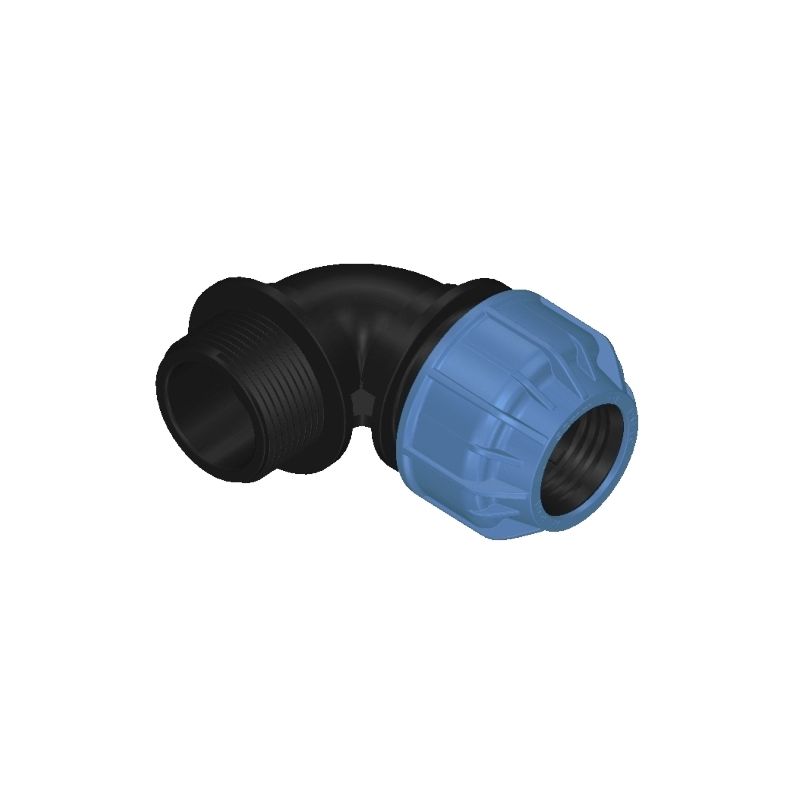 Kolano skręcane PE ELYSEE  25 mm x 1/2" gwint zewnętrzny 1 szt.